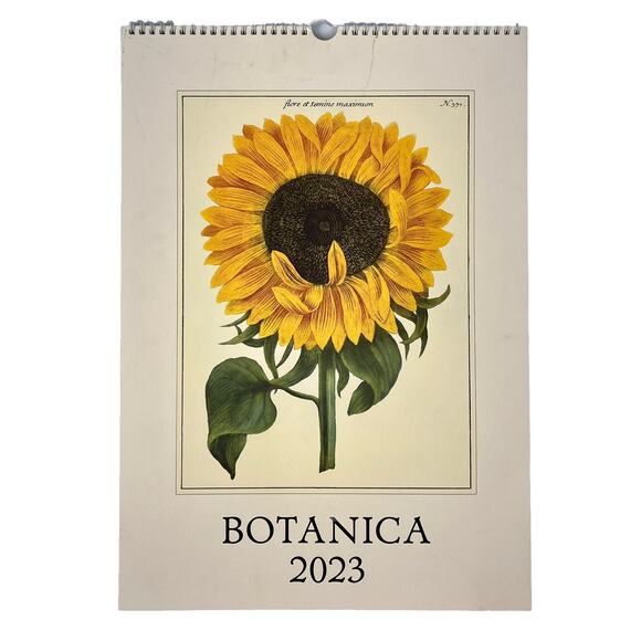 Cavallini & Co Wall Calendar 2023 Botanica Floral 13.5 x 19” Dahlia Rose Zinnia - Picture 1 of 9